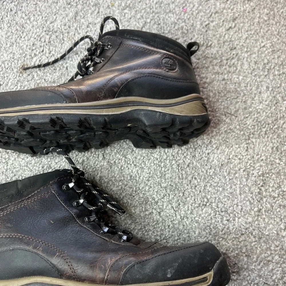 Timberland boots Men's size‎ 7 Dark Brown Leather Lace Up Ankle outdoor workwear